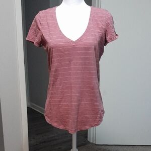 Lululemon Athletica Pink Fitted Short Sleeve T-Shirt